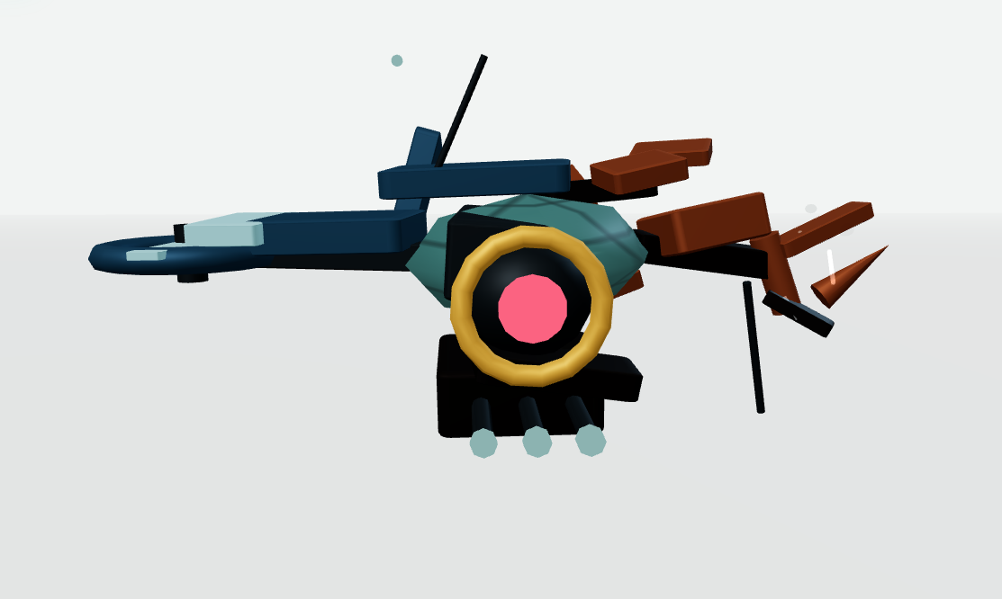 3D robot character with shield